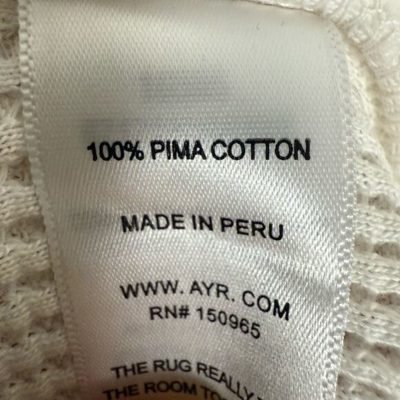 AYR The Waffle Cone Seashell White Knit Drawstring Lounge Shorts Size XS - Picture 7 of 8